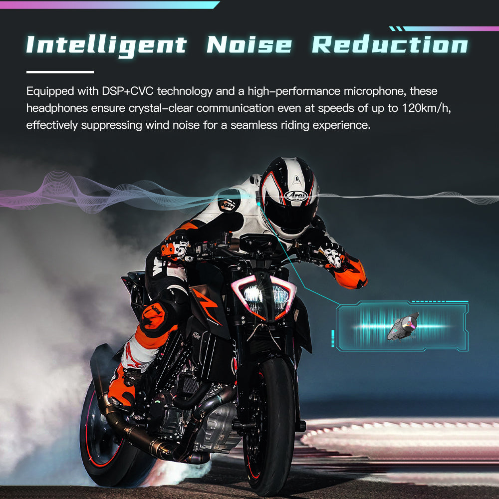 XYF 2 Motorcycle Bluetooth Helmet Intercom Headset-APP control - IKF AUDIO