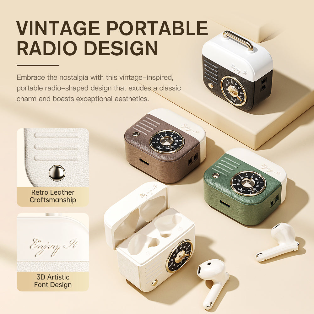 iKF Retro Air Vintage Earbuds-Leica Camera Style Edition