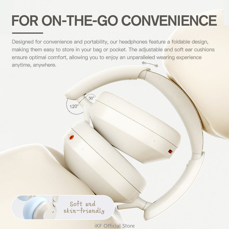 iKF Solo ANC Over-ear luxury design Wired Headset-APP control - IKF AUDIO