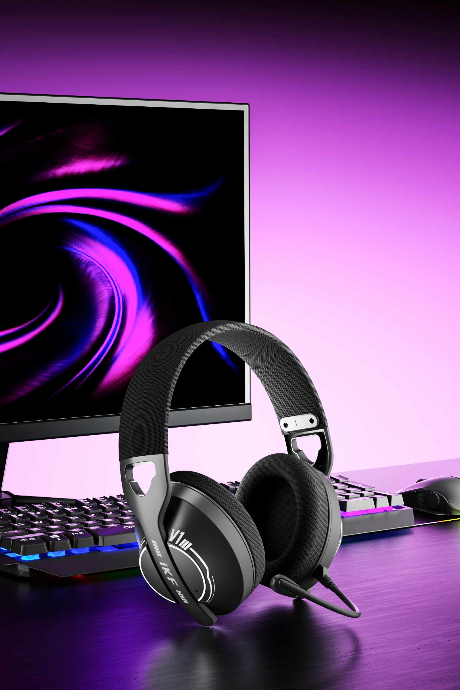 iKF V1 Ultra-Lightweight Wireless Gaming Headset