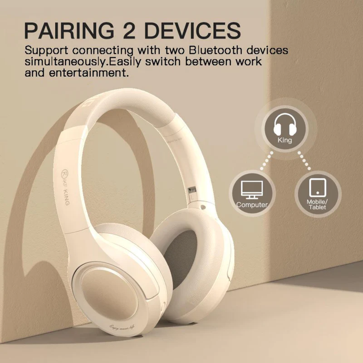 iKF King - Fashion Active Noise Cancelling Wireless