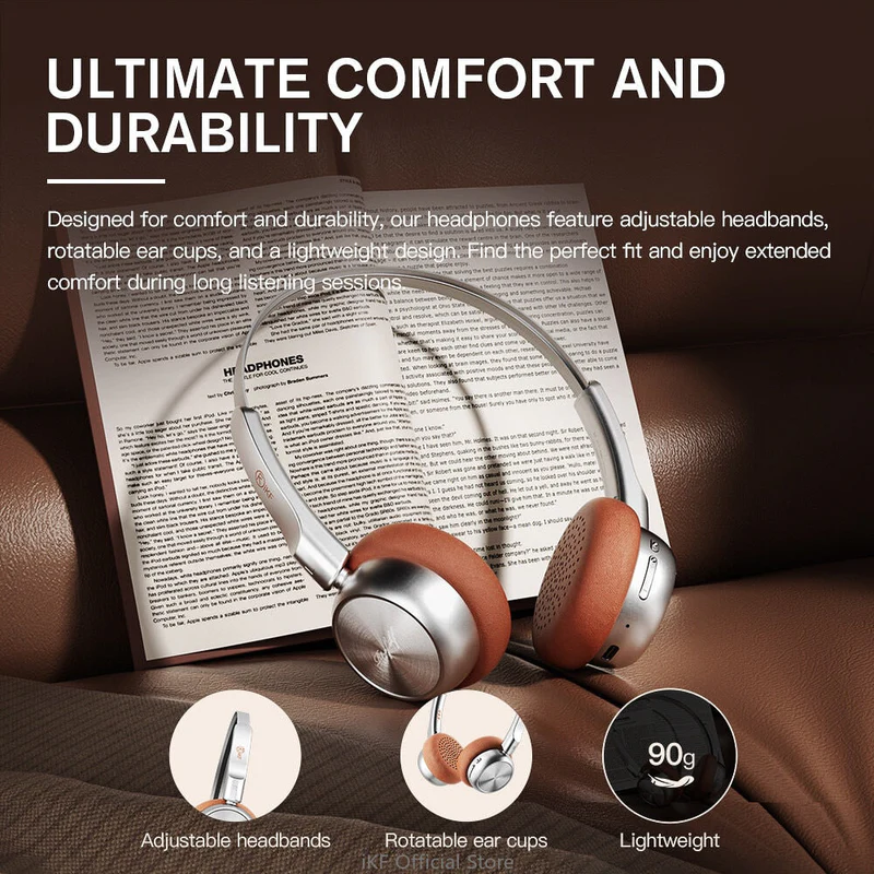 iKF R1 Wireless Retro Headphones On Ear Headset (OOTD)