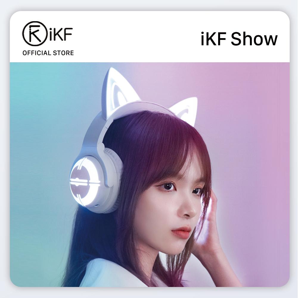 iKF Show Cat Headset Wireless Bluetooth Game Cute Girl Gaming headphone - IKF AUDIO